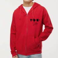 "You Belong Here' Red Zip Hoodie - Image 2