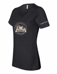 Warnica "Together" V Neck T-Shirt - Black - Image 3