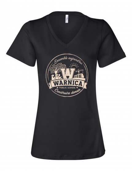 Warnica "Together" V Neck T-Shirt - Black