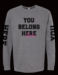 You Belong Here Jumbo Print Crewneck - Image 2
