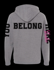 You Belong Here Jumbo Print Zip Hoodie - Image 6